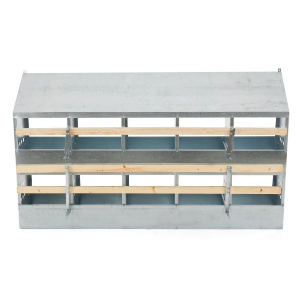 Brower 410B Galvanized Steel 10 Hole 50 Bird Poultry Nest Chicken Brooding Box - Image 7