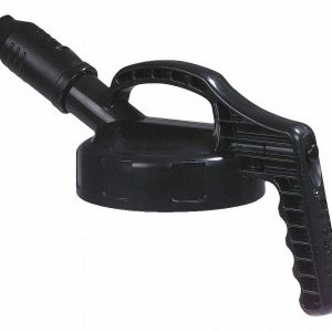 Oil Safe Stumpy Spout Lid,w/1 In Outlet,Black 100501