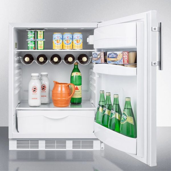 Built-in undercounter all-refrigerator for residential use, auto defrost with white exterior - Image 4