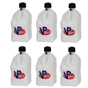 VP Racing Fuels Motorsport 5.5 Gallon Square Utility Jugs, White (4 Pack)