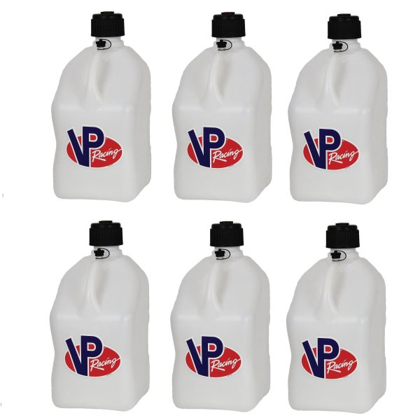 VP Racing Fuels Motorsport 5.5 Gallon Square Utility Jugs, White (4 Pack)