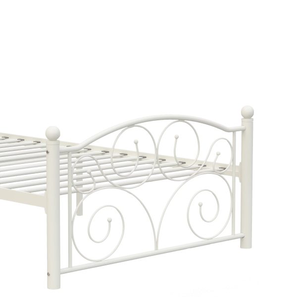 Modern White Twin Size Metal Bed Frame - Upgrade Your Bedroom - Image 3