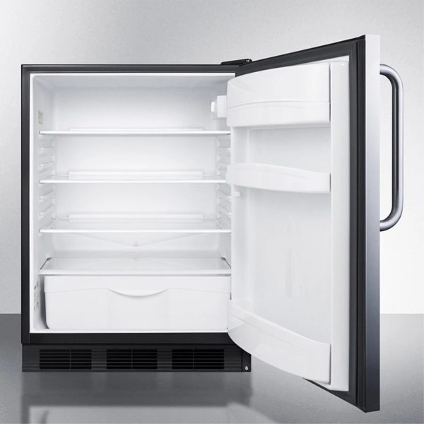 Built-in undercounter all-refrigerator for general purpose use, auto defrost w/complete stainless steel wrapped exterior - Image 3