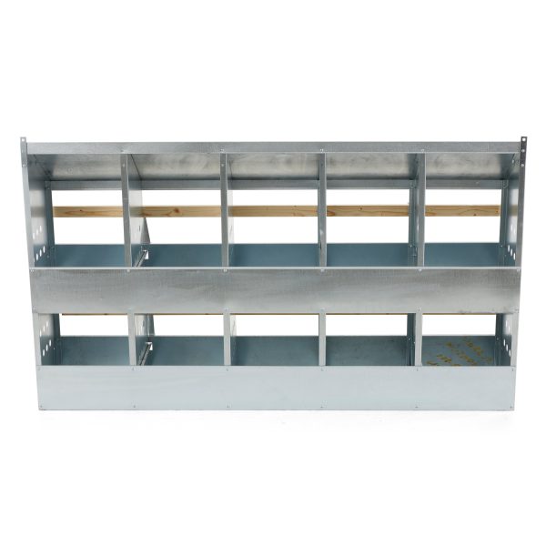 Brower 410B Galvanized Steel 10 Hole 50 Bird Poultry Nest Chicken Brooding Box - Image 6