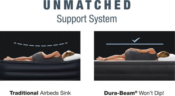 Intex Durabeam Headboard 18 Queen Air Mattress with Built-in Pump - Image 4