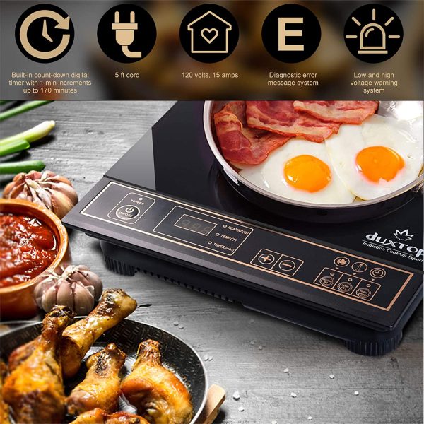 Duxtop 1800W Portable Induction Cooktop Countertop Burner， Gold 8100MC/BT-180G3 - Image 2