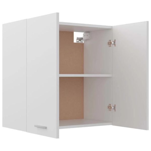 White Hanging Cabinet 23.6x12.2x23.6 - Durable Engineered Wood Construction - Spacious Storage - Easy Wall Mounting - Ideal for Small Spaces and Modern Home Decor - Image 5