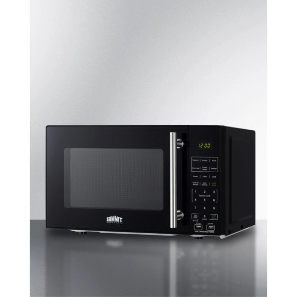Compact microwave in black with allocator and USB ports - Image 2