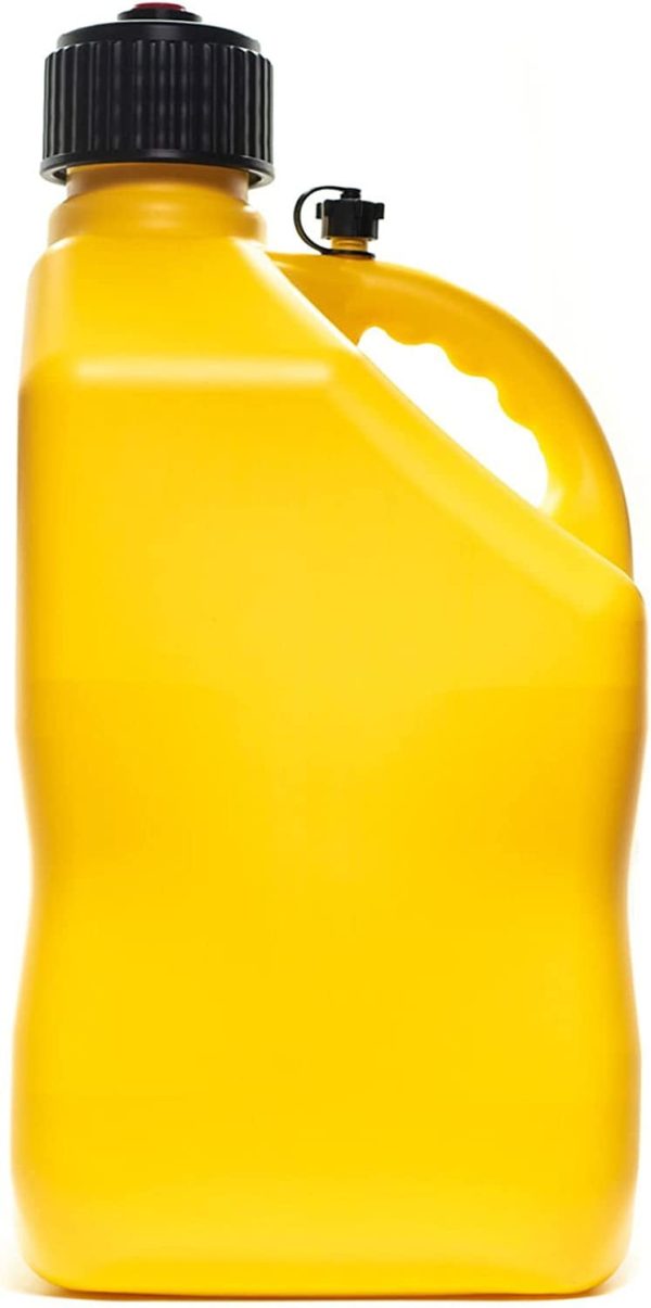 VP Racing 5.5-Gallon Square Motorsport Racing Utility Liquid Fuel Container Jug and 14 Inch Deluxe Hose Kit and Multipurpose Cap, Yellow 4 Pack - Image 7