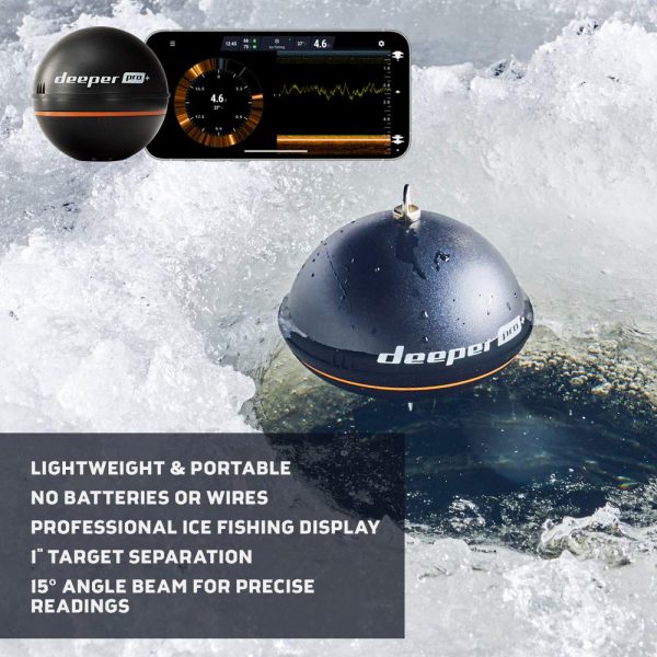Deeper PRO+ Smart Sonar Castable and Portable WiFi Fish Finder with Gps for Kayaks and Boats on Shore Ice Fishing Fish Finder - Image 4