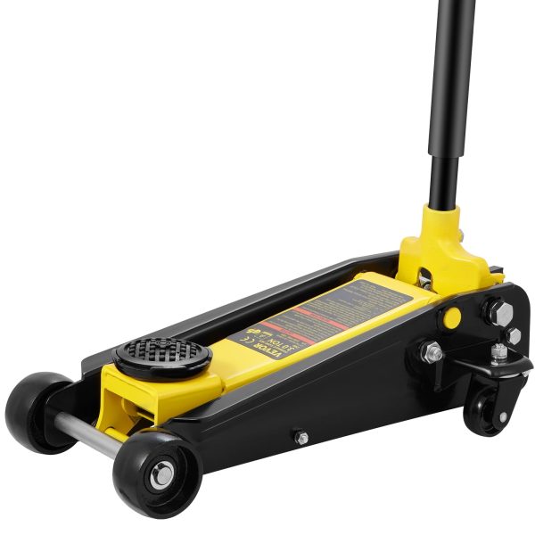 VEVOR Low Profile Floor Jack 3 ton Heavy Steel Single Piston Hydraulic Pump - Image 9