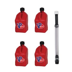 VP Racing 5.5 Gallon Motorsport Liquid Jug (4 Pack) with 14 Inch Hose Kit
