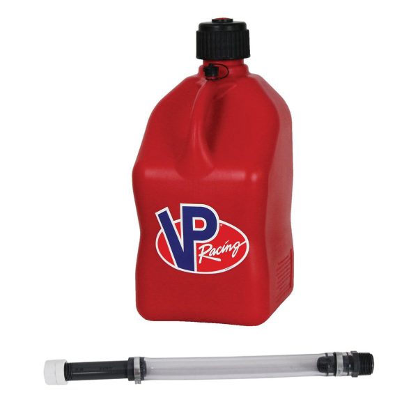VP Racing Fuels Motorsport 5.5 Gal Utility Jugs with Hoses, Red (3 Pack) - Image 2
