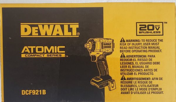 Dewalt DCF921B ATOMIC 20-Volt MAX Cordless Brushless 1/2 in. Impact Wrench (Tool-Only) - Image 4