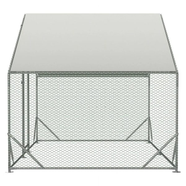 Large Metal Chicken Coop, Walk-in Chicken Run, Galvanized Wire Poultry Chicken Hen Pen Cage, Rabbits Duck Cages with Waterproof and Anti-Ultraviolet Cover for Outside(10' L x 6.6' W x 6.56' H) - Image 12