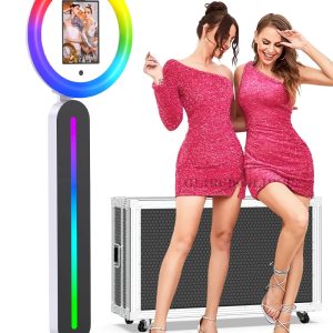 IPad PhotoBooth Stand with Light Ring Portable Stand Selfie Machine for Any iPad with Remote APP Control