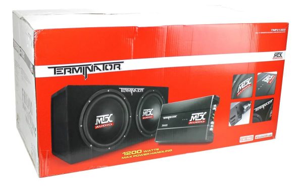 MTX 12" Dual Loaded Car Subwoofer w/Sub Box, Amplifier, & QPower Wiring Kit - Image 11