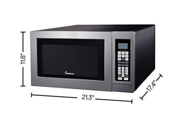 Impecca CM-1295ST 22 Countertop Microwave with 1.2 cu. ft. Capacity Convection Grill and 1000 Watts Cooking Power in Stainless Steel - Image 3