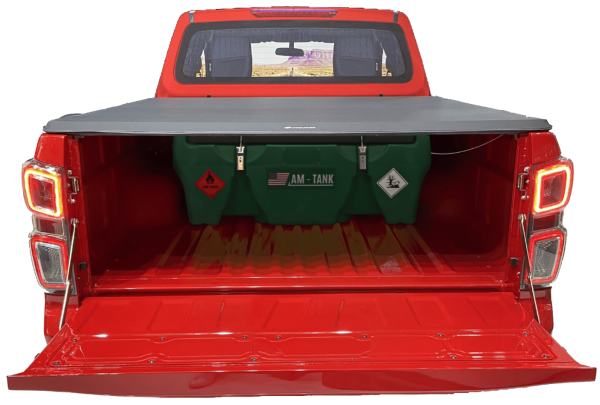 AM-TANK Portable 58 gal Diesel Tank to fit under Truck Tonneau Cover with 12V Pump, Particulate and Water Filter, 13ft hose and Auto-Nozzle. - Image 4