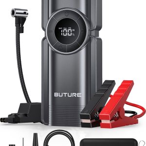 Car Jump Starter With Air Compressor Power Bank 20000mAh 2500A 12V Digital Tire Inflator Buture