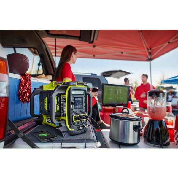 RYOBI 40V 1800-Watt Portable Battery Power Station Inverter Generator and 4-Port Charger with (4) 6.0 Ah Batteries RYi1802B6-6 - Image 10