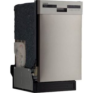 Whirlpool - 18" Front Control Built-In Dishwasher with Stainless Steel Tub - Monochromatic stainless steel