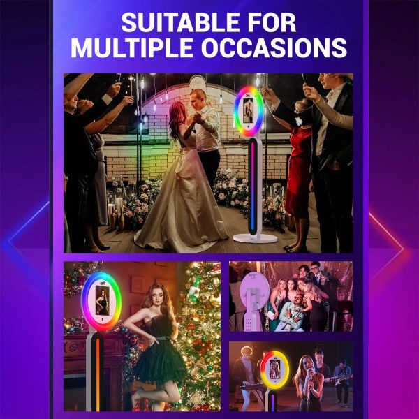 IPad PhotoBooth Stand with Light Ring Portable Stand Selfie Machine for Any iPad with Remote APP Control - Image 6