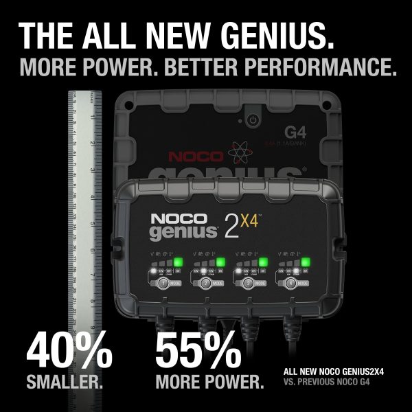 NOCO GENIUS2X4 4-Bank 8A (2A/Bank) 6V/12V Smart Battery Charger and Maintainer - Image 6