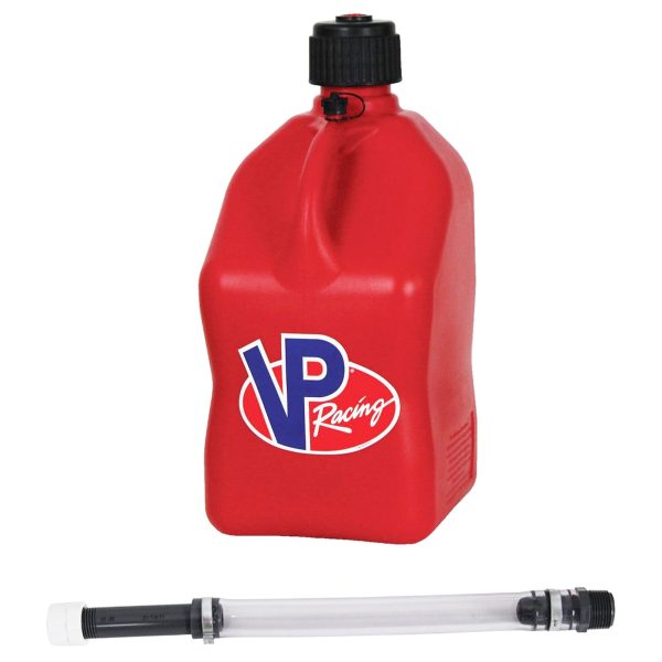 VP Racing Fuels 35160 Motorsport 5 Gallon Square Plastic Utility Jug Red w/ 14 Inch Deluxe Hose (4 Pack) - Image 9