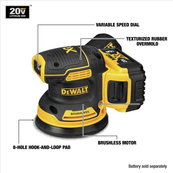 20V Variable Speed Random Orbital Sander Kit DCW210P1 from - Image 2