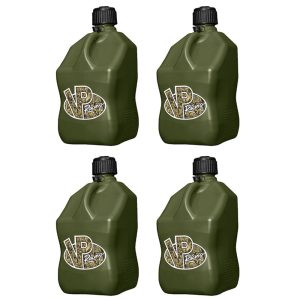 VP Racing Fuels Motorsport 5.5 Gallon Square Utility Jugs, Camo (4 Pack)
