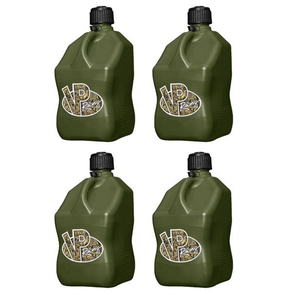 VP Racing Fuels Motorsport 5.5 Gallon Square Utility Jugs, Camo (4 Pack)