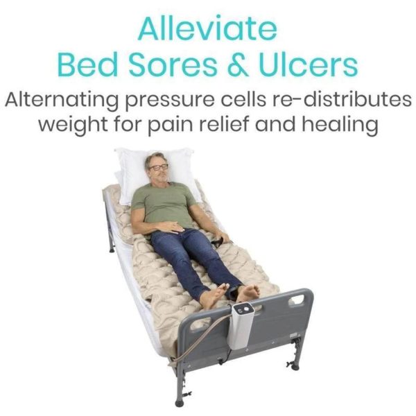 Vive Alternating Pressure Pad, Includes Mattress Pad and Electric Pump System for Bed Sore Prevention - Image 2