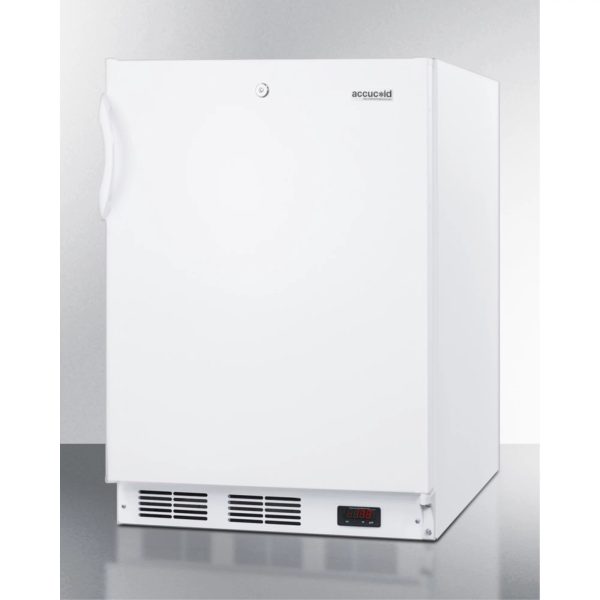 Accucold 24 in. Wide Built-in ADA Height -25 deg C Manual Defrost All Freezer with Lock - White - Image 2