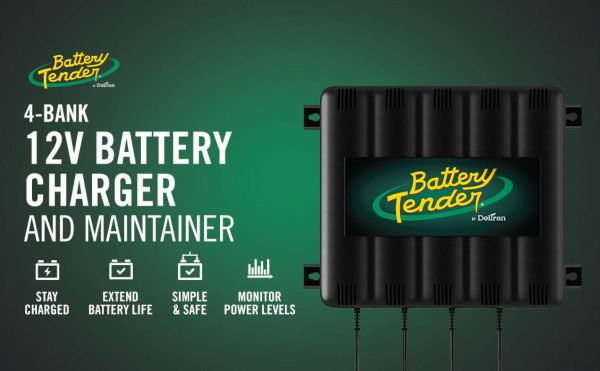 Battery Tender 4 Bank Multibank Charger - 5 AMP (1.25 AMPs Per Bank) - Smart 12V Multi Battery Charger and Maintainer - 021-0148-DL-WH - Image 4