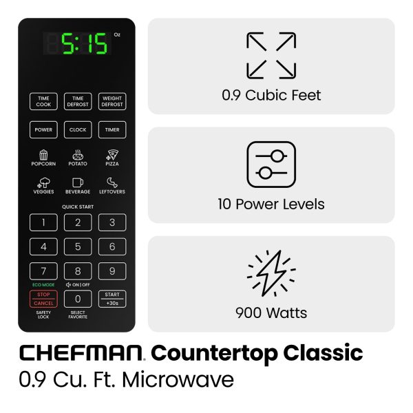 Chefman Countertop Microwave Stainless Essentials - Image 3