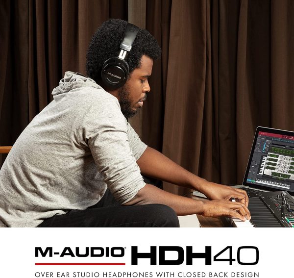 AKAI Professional MPK Mini White MK3 and M-Audio HDH40-25-Key USB MIDI Keyboard Controller with Beat Pads, Studio Headphones and Software Suite - Image 6
