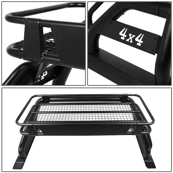 DNA Motoring TCRB-002 For 2015 to 2019 Toyota Tacoma Truck Bed Heavy Duty Aluminum Roll Bar + Roof Cargo Rack Bracket Carrier 16 17 18 - Image 3