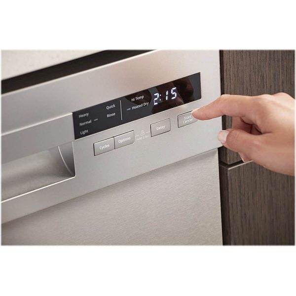 Whirlpool - 18" Front Control Built-In Dishwasher with Stainless Steel Tub - Monochromatic stainless steel - Image 4