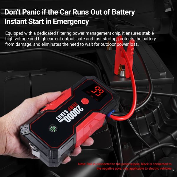 Portable 12V Auto Battery Booster by Lepmerk, DN13 Car Jump Starter, 600A Peak Current - Image 6
