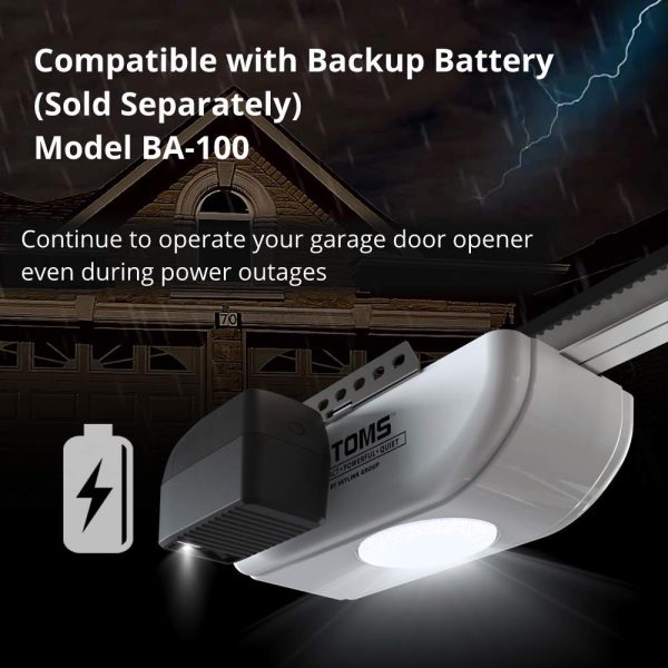Atoms ATR-1622CK by Skylink 1/2HPF Garage Door Opener with Extremely Quiet DC Motor, Chain Drive and Wireless Keypad - Image 5