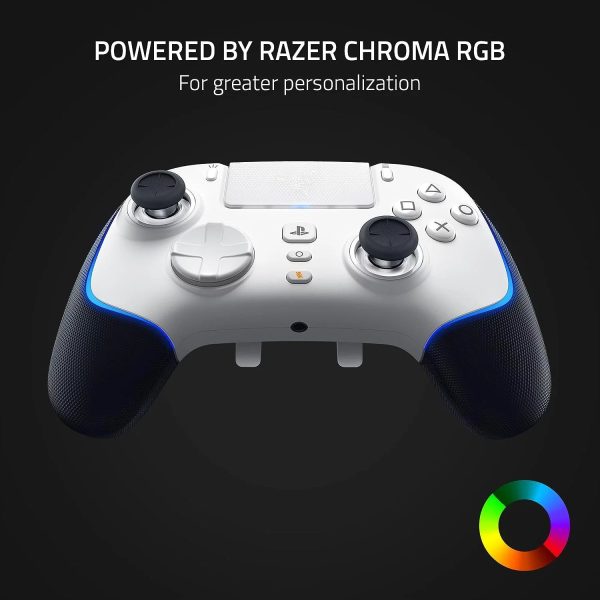 Razer Wolverine V2 Pro Wireless Gaming Controller for PlayStation 5 / PS5 PC: HyperSpeed Wireless - Mecha-Tactile Action Buttons - 8-Way Microswitch D-Pad - 6 Remappable Buttons - Chroma RGB - White - Image 7
