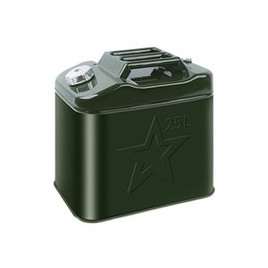 MoreChioce 25L Metal Jerry Can Car Canister Holder Storage Tank with 3 Handles for Water Petrol Oil Water Alcohol