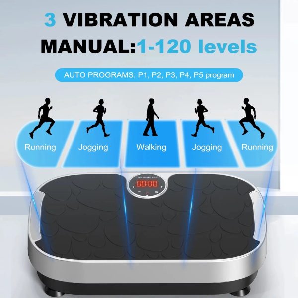 Vibration Plate Power Vibrate Fitness Platform Exercise Machine for Lymphatic Drainage Weight Loss Fat Burner with Loop Bands Remote Control RELIFE REBUILD YOUR LIFE - Image 7