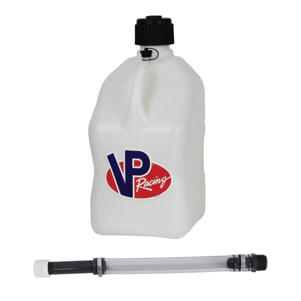 VP Racing Fuels Motorsport 5.5 Gal Utility Jug w/ 14" Hose, White (4 Pack) - Image 2