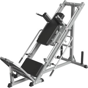 Leg Press Hack Squat Machine, Professional Adjustable Leg Exercise Machine with Linear Bearing, Lower Body Strength Training with Weight Storages for Quads, Hamstring, Glutes, Calves, Home Gym