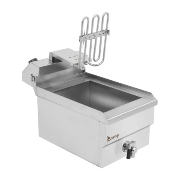 Electric Deep Fryer 8.5QT/8L Total Capacity 12.5qt/11.8l Stainless Steel Faucet Single Tank Deep Fryer 1700W Max (8L Large Fryer Blue / Large Handle) - Image 5
