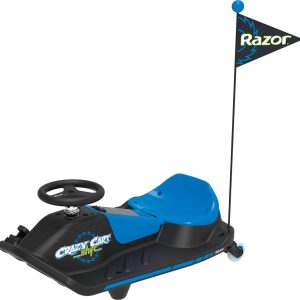 Razor Crazy Cart Shift - Blue, Electric Drifting Go Kart for Kids - 12V Powered Ride-On, Unisex