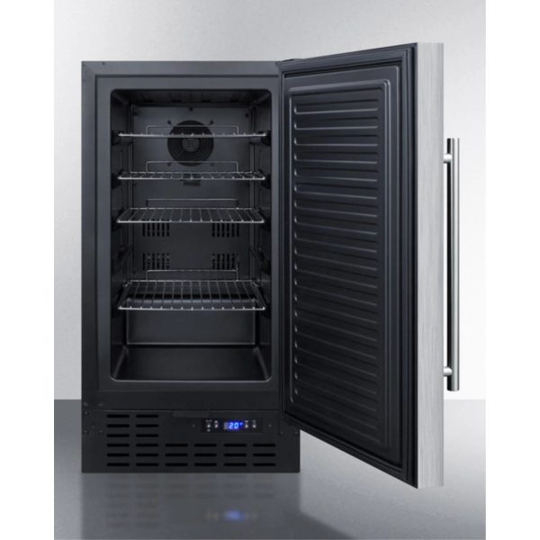 ADA compliant 18" wide frost-free freezer built-in or freestanding use, with stainless steel exterior, lock, and digital thermostat - Image 3