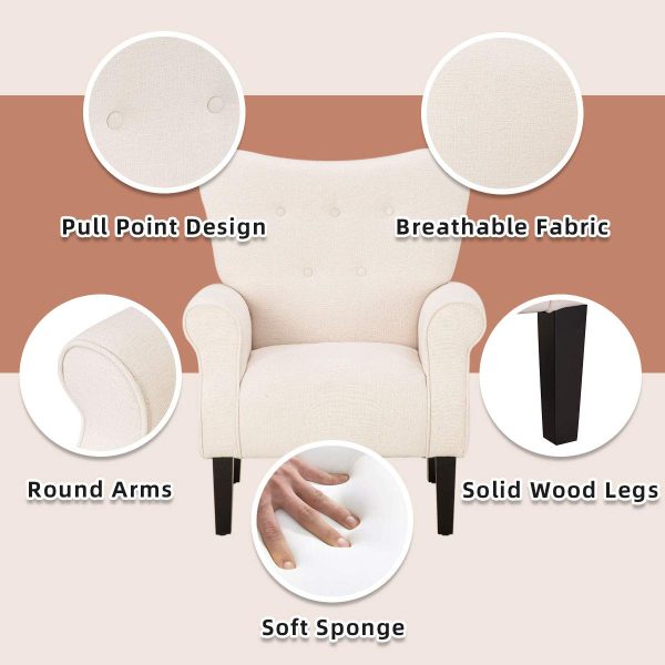 Mellcom Century Wingback Upholstered Bedroom - Image 4
